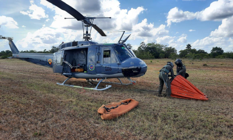 Voraz incendio en el Parque Natural El Tuparro, es atendido por su Fuerza Aérea Colombiana