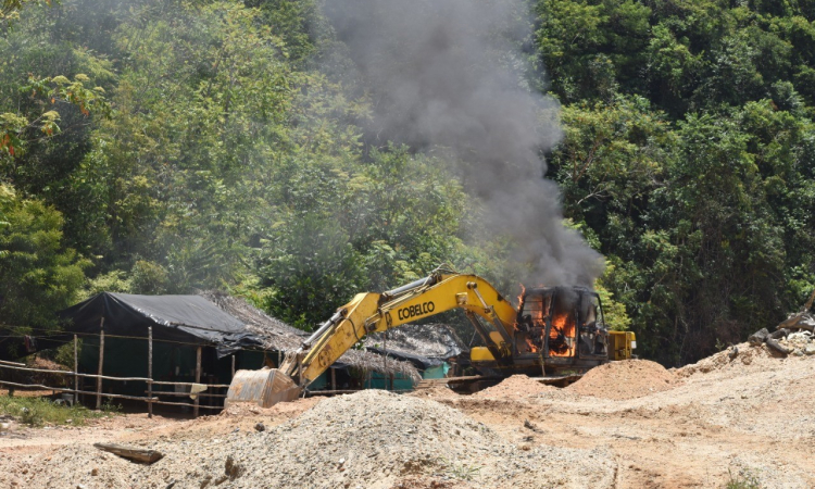 Desmanteladas en Antioquia seis unidades de explotación ilícita de yacimientos mineros