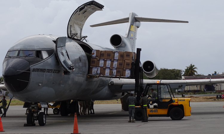 Fuerza Aérea transportó 19 toneladas de ayudas humanitarias hacia el Archipiélago