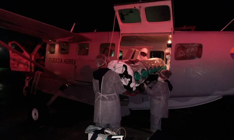 Paciente con COVID fue movilizado en aeronave de Su Fuerza Aérea Colombiana