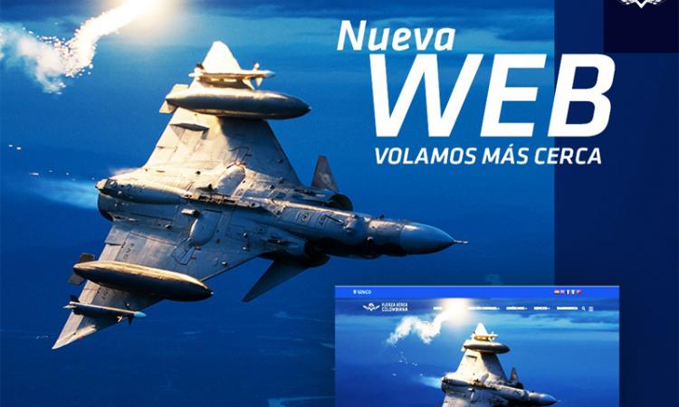 Nuevo diseño e infraestructura en la página web de la Fuerza Aérea Colombiana