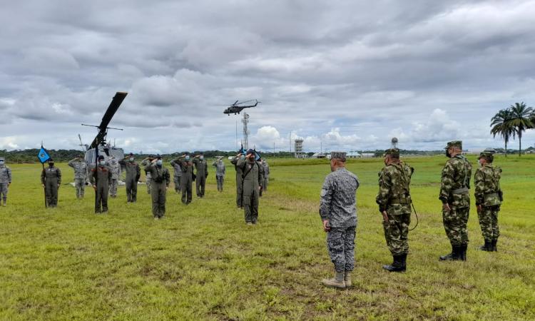 Sentido saludo recibieron las tripulaciones del Comando Aéreo de Combate No. 6