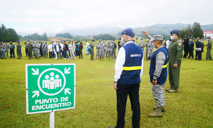 Desde Rionegro, su Fuerza Aérea Colombiana se sumó a Simulacro Nacional