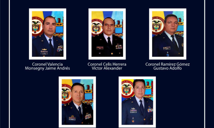 Cinco coroneles de su Fuerza Aérea adelantarán el Curso de Altos Estudios Militares