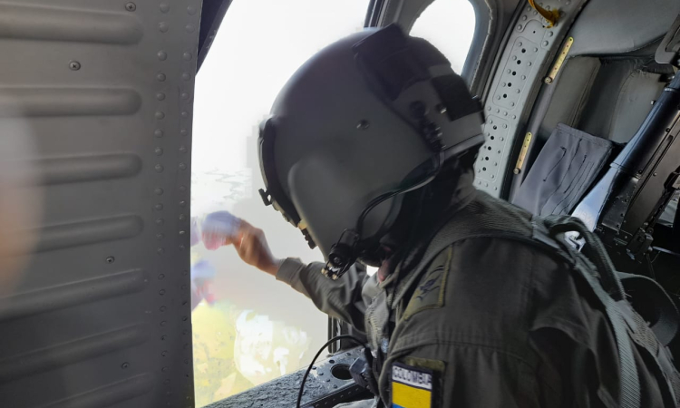 con campañas aéreas se fortalece la seguridad en el oriente Colombiano