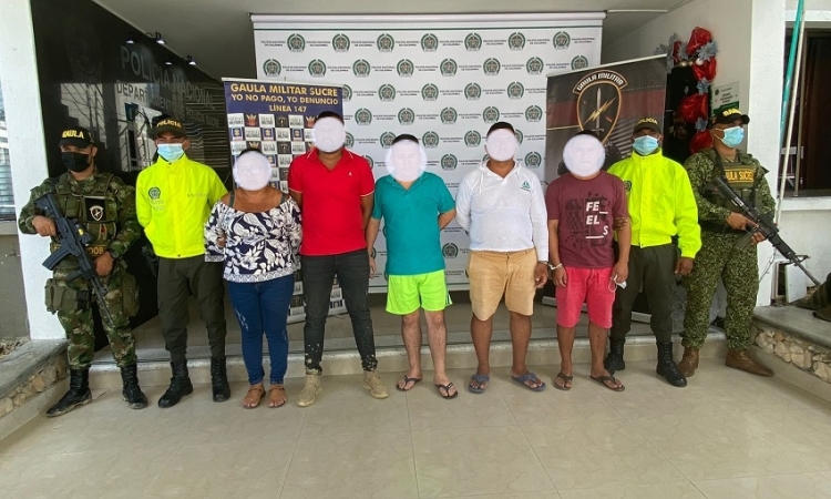 En Sucre se identificaron y capturaron cinco integrantes del Clan del Golfo