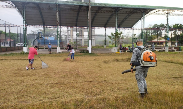 Área rural de Villavicencio fue embellecida con apoyo de su Fuerza Aérea