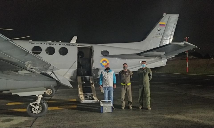 Fuerza Aérea Colombiana traslada órgano vital para salvar la vida de paciente en Cali