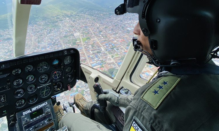 Misiones aéreas fortalecen la seguridad en el suroccidente el país
