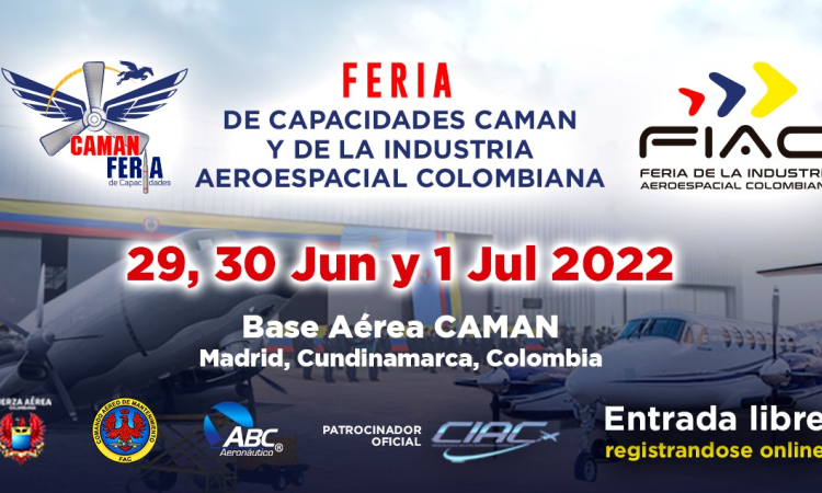 Participe de la Feria de Capacidades CAMAN y la Feria de la Industria Aeroespacial Colombiana