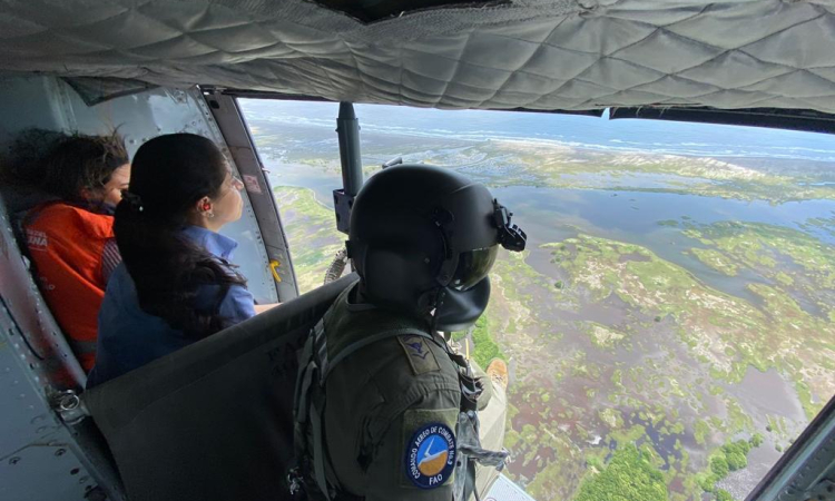 Su Fuerza Aérea Colombiana realiza seguimiento al Parque Isla Salamanca