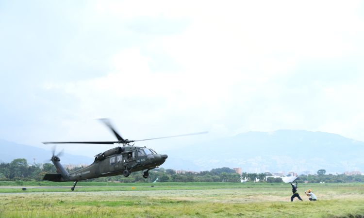 Fuerza Aérea Colombiana participó en simulacro de accidente aéreo