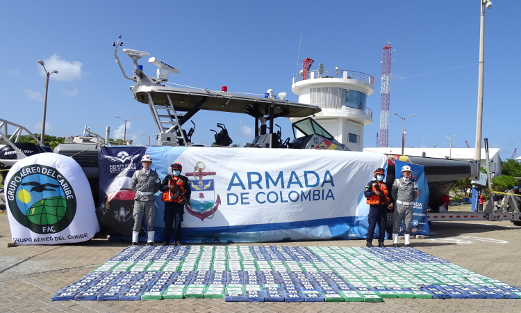 Incautados 583 kilogramos de estupefacientes en aguas del mar Caribe durante una operación conjunta