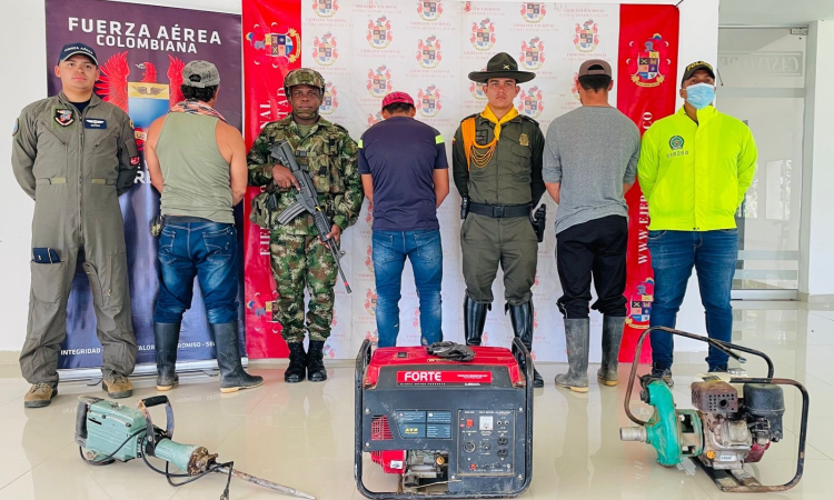 Contundente golpe a la minería ilegal en el Tolima