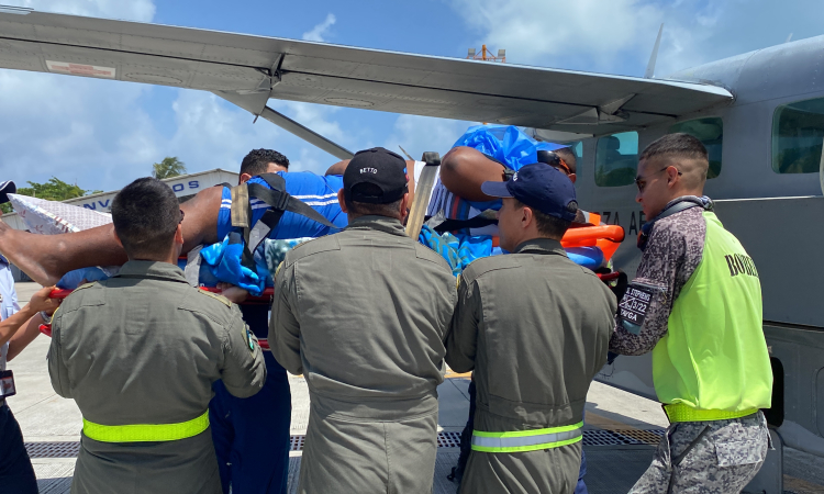 Adulto fue trasladado a San Andrés en una aeronave medicalizada 