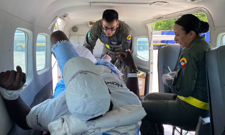 Paciente fue trasladado a San Andrés en un Caravan C208-B