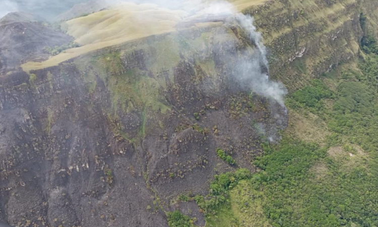 Nueve mil galones de agua fueron empleados para extinguir incendio forestal en Suárez, Tolima