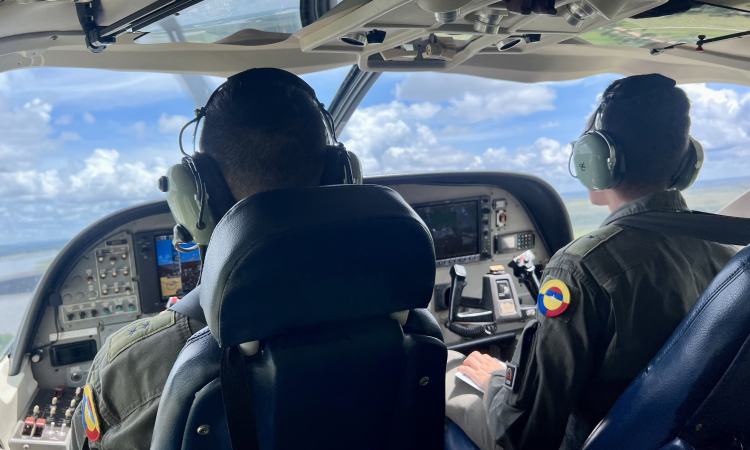 Viaje Seguro, patrullajes aéreos sobre las principales vías del oriente colombiano