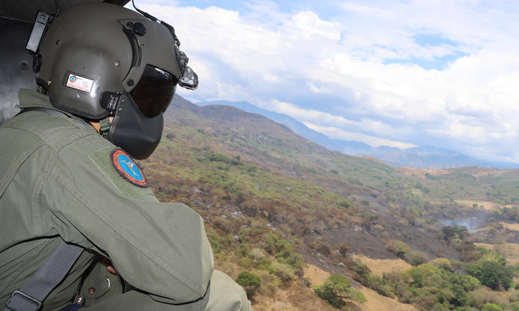 Continúan los esfuerzos para extinguir incendio de gran magnitud en Yaguará, Huila 