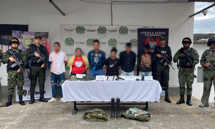 Por extorsión e intimidación, fueron capturadas seis personas en San Bernardo, Cundinamarca