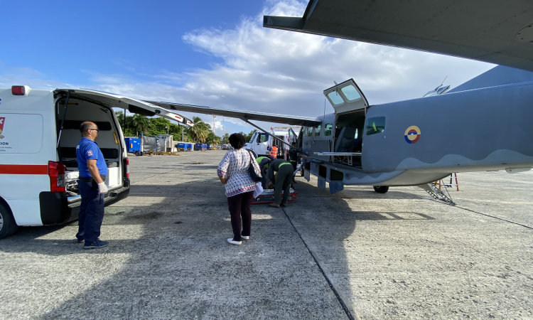Exitoso traslado aeromédico benefició a hombre residente de la isla de Providencia