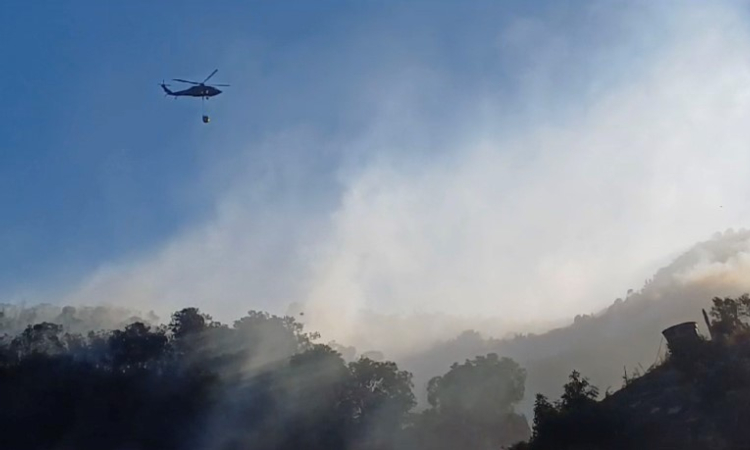 Fuerza Aeroespacial Colombiana vital en la extinción del incendio en San Vicente, Antioquia