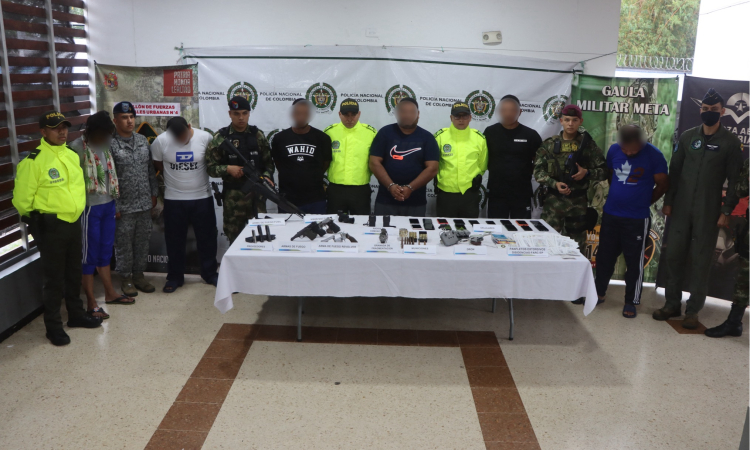 Un cabecilla y cinco integrantes de la Subestructura 39 del GAOr fueron capturados en Mapiripán, Meta
