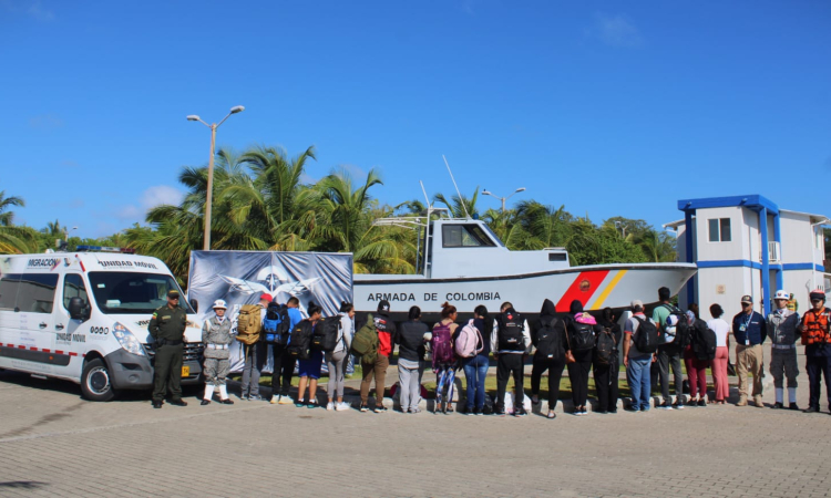En operación conjunta se logra rescatar 29 migrantes en San Andrés Isla