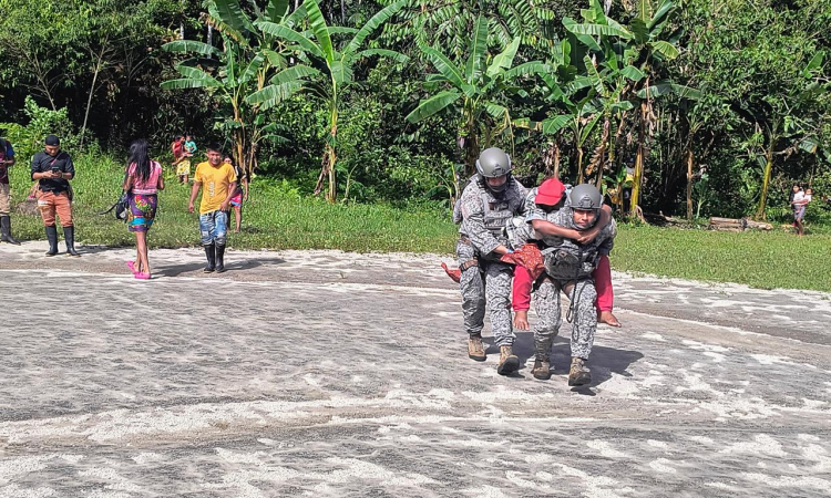 Indígena con graves dificultades respiratorias se evacuó de manera urgente 