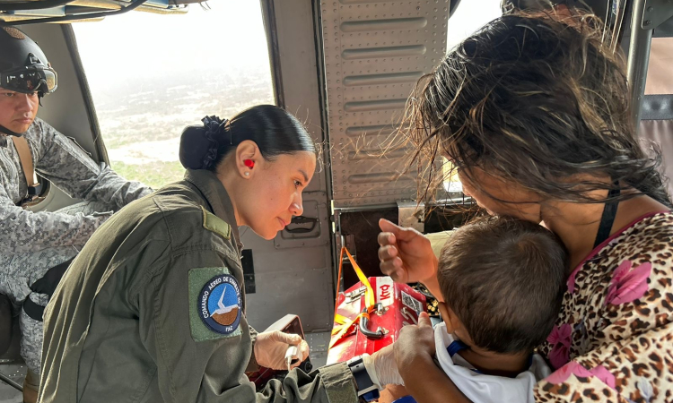 Bebé de dos años con problemas de desnutrición es evacuado vía helicoportada