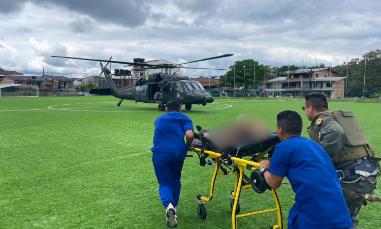 Desde Tado, Chocó, fueron evacuados dos militares afectados por mina antipersonal