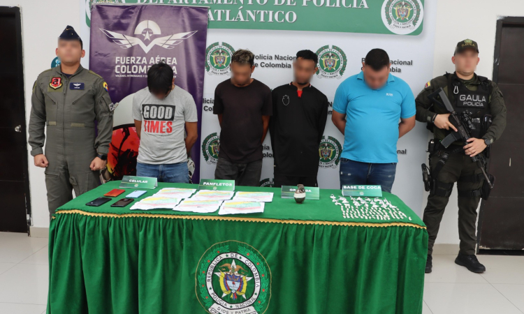 Capturados cuatro integrantes de “Los Costeños” en Sabanalarga por extorsión