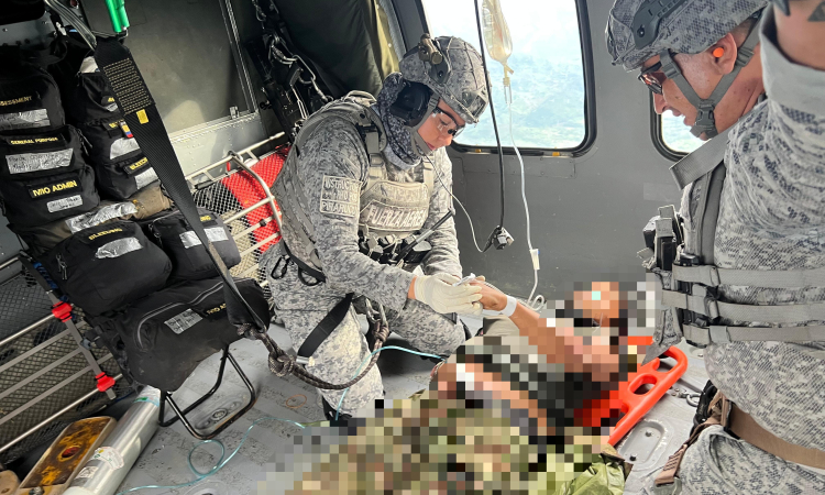 Soldado herido por mina en Catatumbo, fue evacuado por la Fuerza Aeroespacial