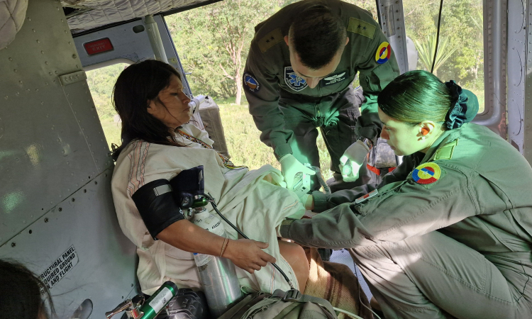 Indígenas en delicado estado de salud fueron evacuadas desde la Sierra Nevada
