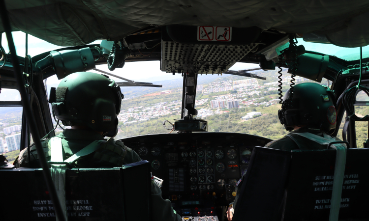 Fuerza Aeroespacial Colombiana intensifica patrullajes aéreos en el Huila