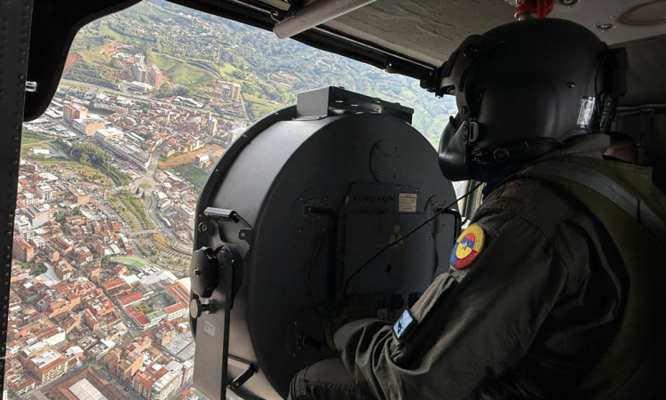 Durante el puente festivo de Velitas, helicópteros brindan seguridad a los viajeros 