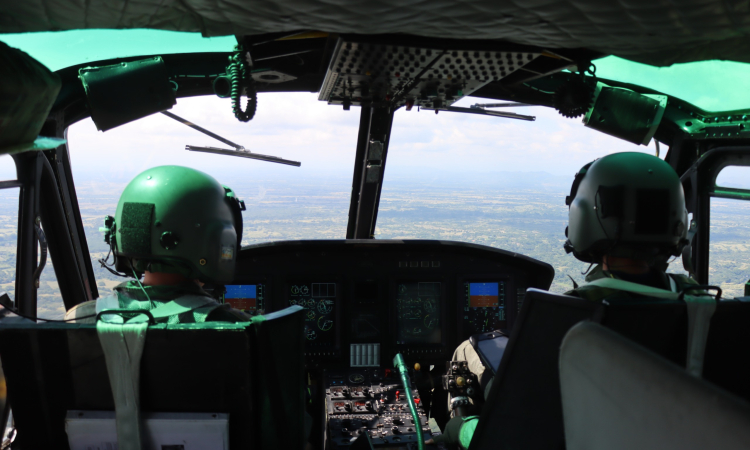 Operaciones aéreas refuerzan la seguridad en Huila, Tolima y Cundinamarca