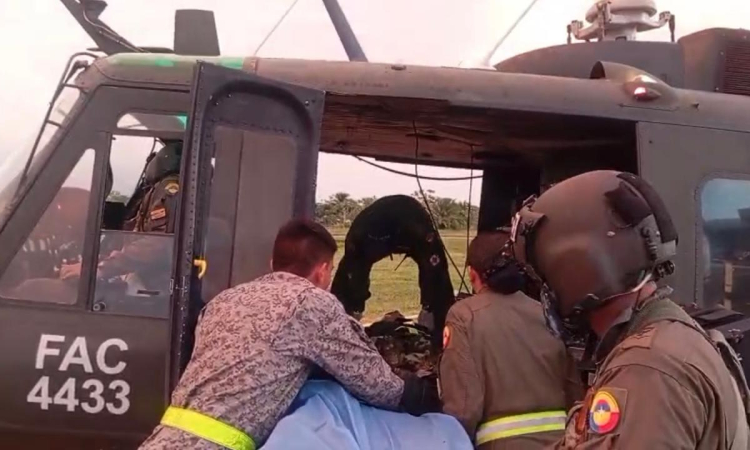 Misión humanitaria aérea permitió preservar la vida de soldado en estado crítico