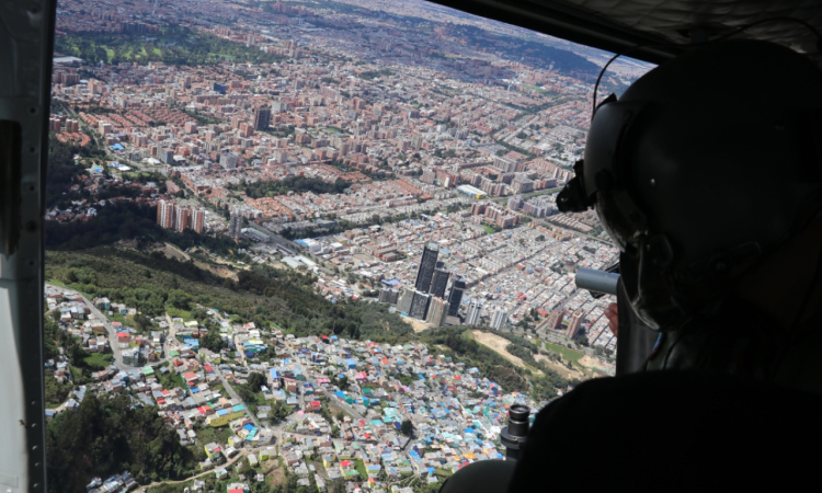 Desde el aire reforzamos seguridad del “Plan éxodo” en Bogotá