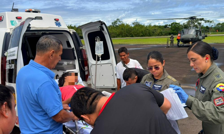 Oportuna evacuación aeromédica salva la vida de menor indígena en el Caquetá