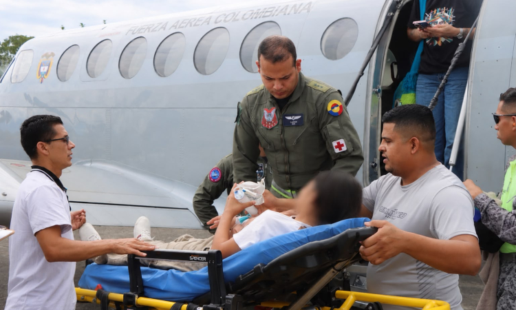 Traslado aeromédico facilita atención prioritaria a menor de edad en el Meta