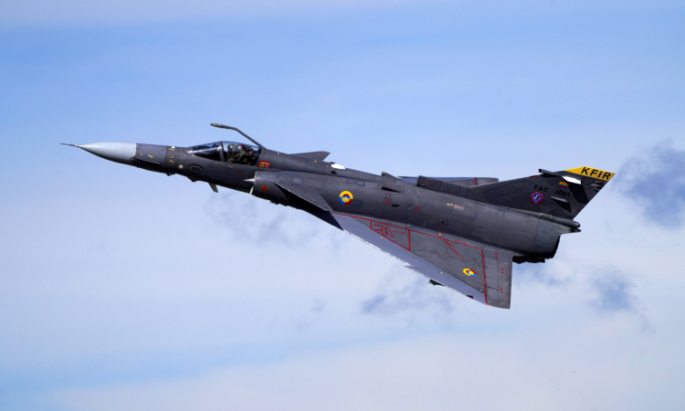 Aeronaves Kfir reforzaron la seguridad en tres departamentos durante la jornada mundialista  