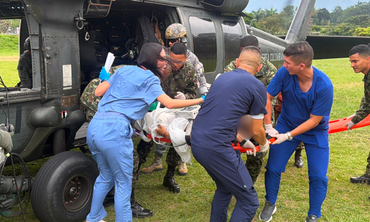 Herido por artefacto explosivo fue evacuado en helicóptero desde Briceño
