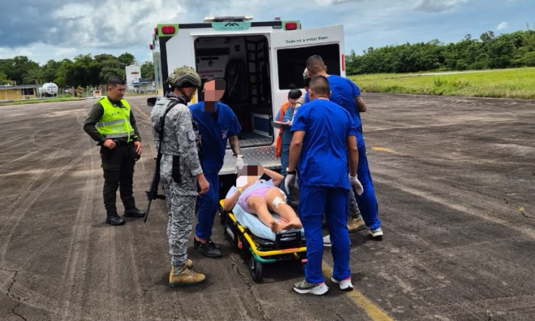 Oportuna evacuación aeromédica realiza la Fuerza Aérea Colombiana en el Putumayo