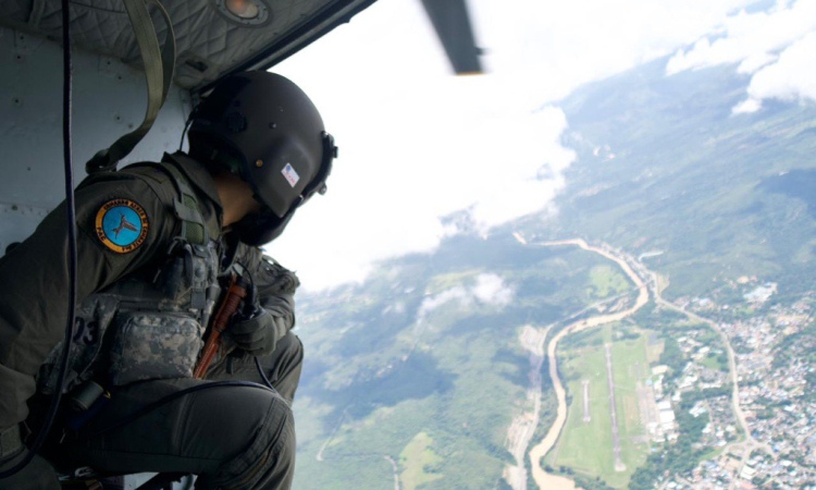 Helicópteros acompañan la movilidad durante el puente festivo en Tolima, Huila y Cundinamarca