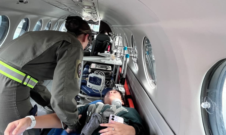 Aeronave King 350 realizó traslado aeromédico de una menor desde Yopal hacia Bogotá 