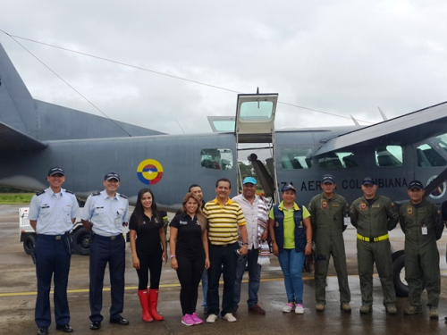 Fuerza Aérea Colombiana apoya presencia de la Gobernación en el Amazonas