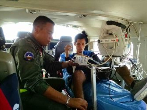 Fuerza Aérea Colombiana realiza traslado aeromédico de dos militares desde Cartagena, Bolivar