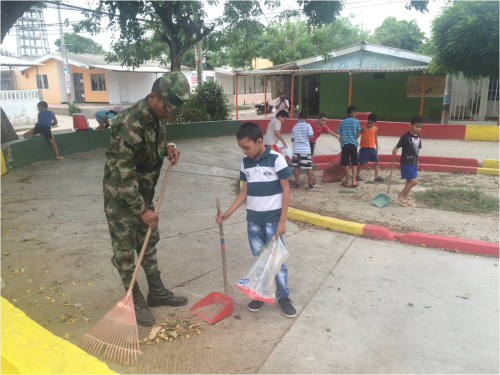 Fuerza Aérea Colombiana contribuye para que los niños regresen al parque del Concord en Malambo, Atlántico