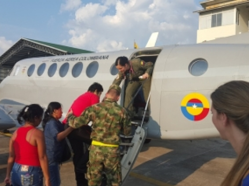 La Fuerza Aérea Colombiana, realiza evacuación aeromédica